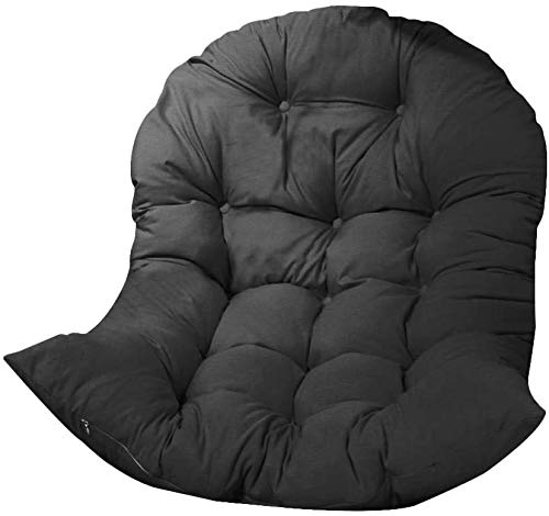 Coussin de chaise hamac suspendu noir GZD lavable et amovible