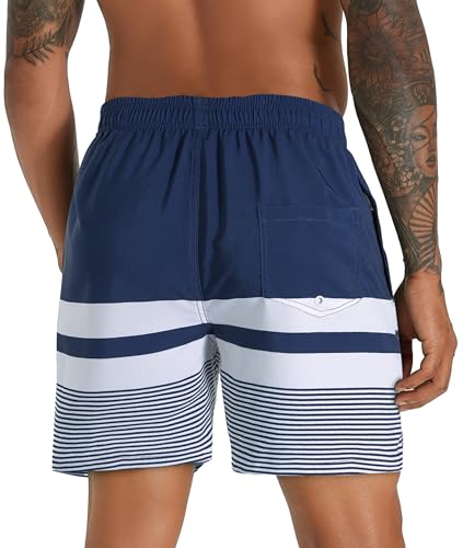 Image of APTRO Men's Swim Trunks with Compression Liner 5 Inch Bathing Suit Beach Swimsuits