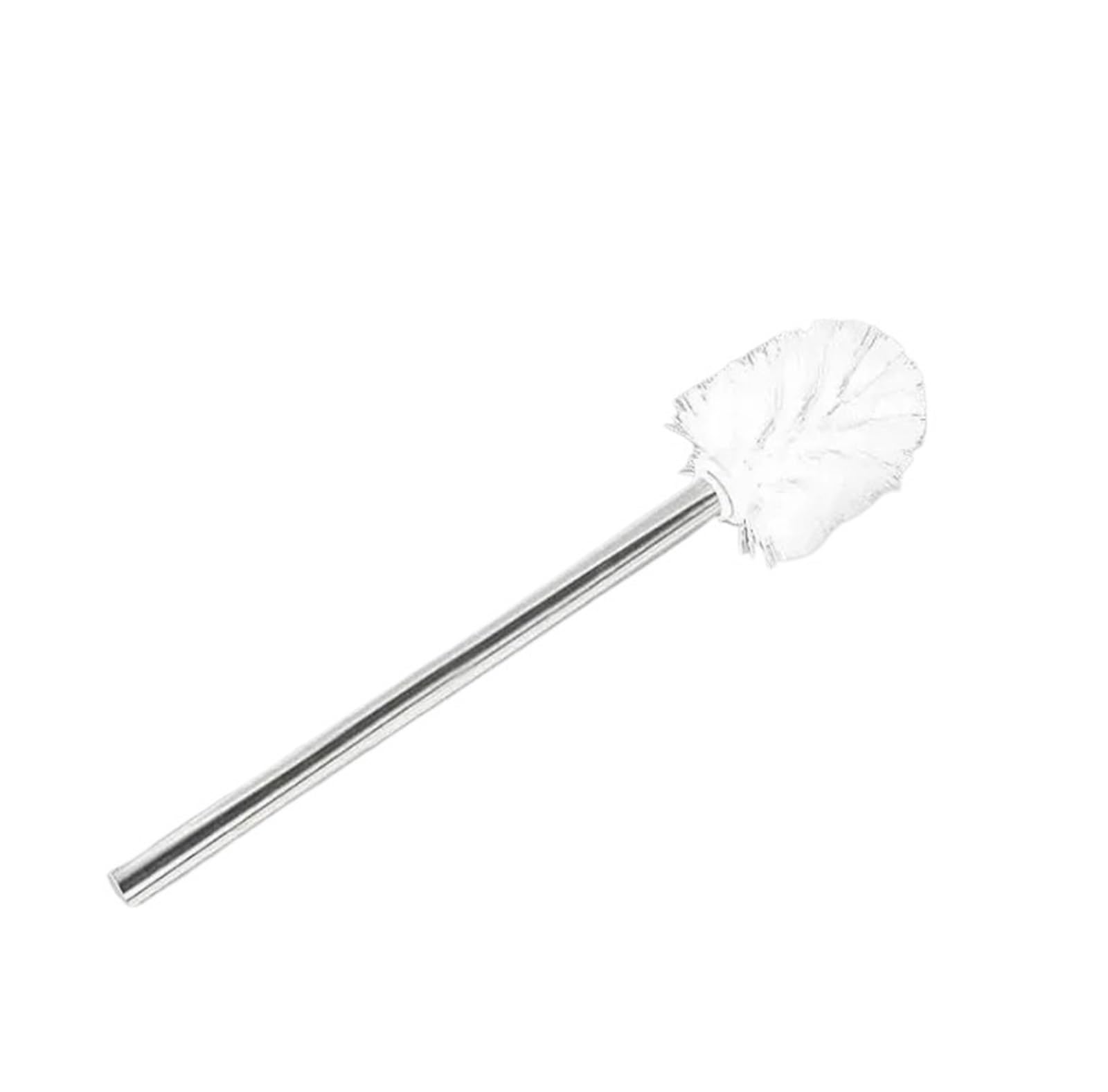 Toilet Brush Stainless steel toilet brush Toilet cleaning brush Plastic toilet cleaning brush daily necessities practical(White)