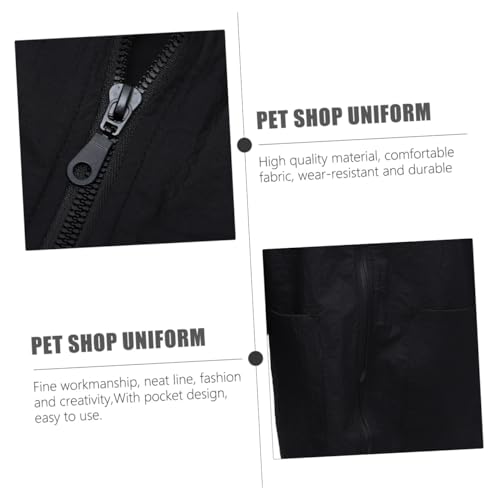 Tablier de toilettage noir taille M imperméable avec manches longues