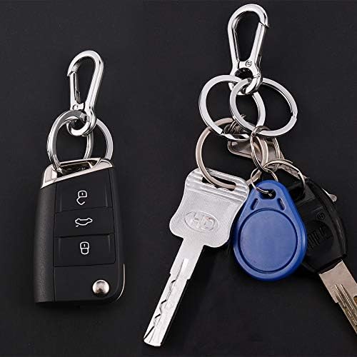 faddy-1 Metal Keyring Keychain, 4 Pieces Metal Carabiner Clip Keyring Key Holder Keychains Lobster Clasps Swivel Clips Key Chain for Men Women