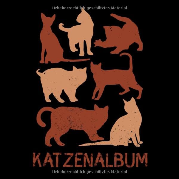 Katzenalbum: ein tolles Foto- und Erinnerungsalbum für deine Katze - eine tolle Geschenkidee für alle Katzen-Liebhaber - 110 Seiten im praktischen 21cm x 21cm Format