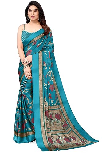 Image of MIRCHI FASHION Saree for Woman Chiffon Floral Printed | Lightweight Daily Wear Women's Sari with Unstitched Blouse Piece (Available in 20 Colors)