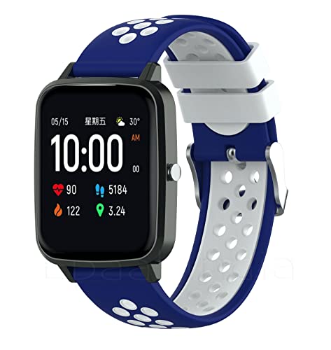 Image of Epaal 22mm Universal Silicone Strap with Flat Metal Buckle for all 22mm Smart Watches, Samsang Watch 3 45mm / Gear S3 Classic /Frontier /Huawei GT2 /Realme Watch 2 /2 Pro /S /S Pro
