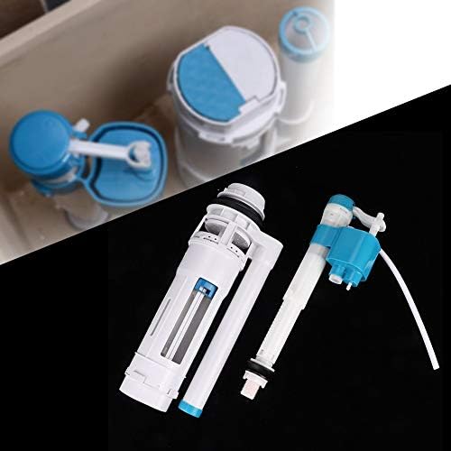Nikou Universal Water Saving Toilet Repair Kit, Set Water Tank Accessories, Push Button, Valve Replacement, 290mm Complete Toilet Tank Repair Kit Flush