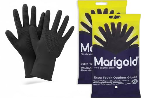 GETINSTYLE SHOP Bundle – 2 Pairs of Marigold Extra Tough Outdoor Gloves, Extra Large