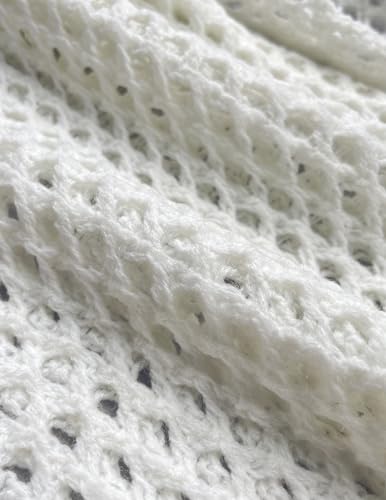 Image of Libsorge Womens Lightweight Crochet Knit Cardigan Spring 2026 Cropped Shrug Long Sleeve Hollow Out Cardigans