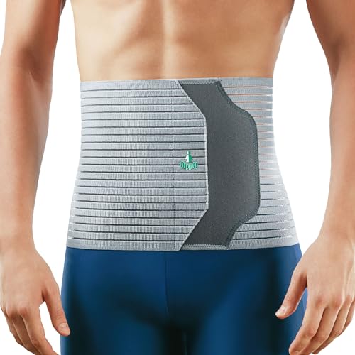 OPPO 2360 Abdominal Binder - Breathable Postpartum Postoperative Wrap - Compression Wrap for Men and Women (Gray, Medium)