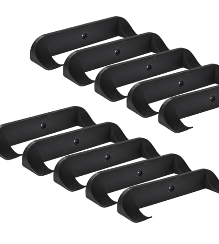 Image of Collectible Car Display Wall Mount | Low Profile Design Compatible with Lego Car Models | Display Cars by Wheels on Wall | Made in USA (Black 10-Pack)