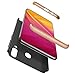 Produktbild Karomenic 360 Grad Hülle + Panzerglas kompatibel mit Samsung Galaxy M30 Hart PC Schutzhülle 3 in 1 Full Body Rundumschutz Stoßfest Ganzkörper Bumper Handyhülle Hardcase Cover,Gold Schwarz