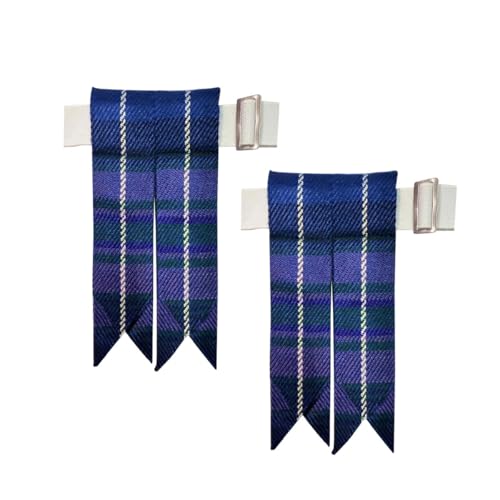 Men's Men's Tartans Kilt Flashes with Heavy Buckle Elastic Adjusters Fit