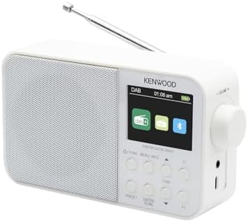 KENWOOD CR-M30DAB-W - Radio portátil pequeña con Despertador, bat...