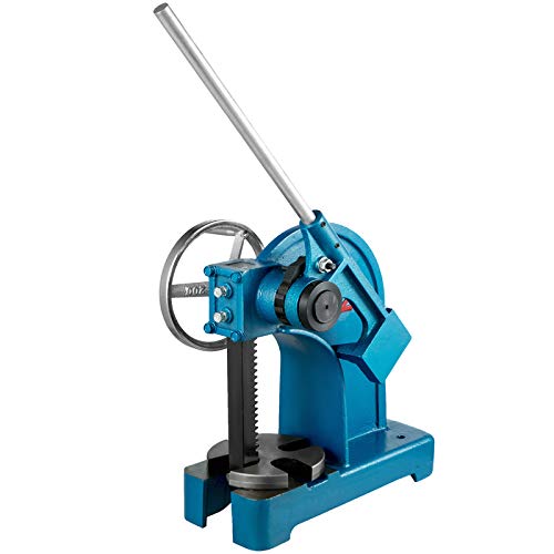 BestEquip Heavy Duty Arbor Press 2 Ton, Ratchet Leverage Arbor Press with Handwheel, Manual Desktop Metal Arbor Press 18.5 Inch Max. Working Height, for Riveting Punching Holes