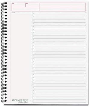 Cambridge 06064 Side Bound Guided Business Notebook, Action Planner, 11 x 8 1/2, 80 Sheets