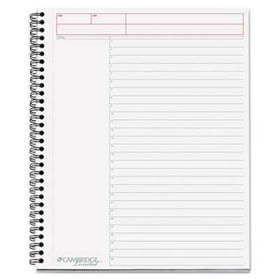 Cambridge 06064 Side Bound Guided Business Notebook, Action Planner, 11 x 8 1/2, 80 Sheets