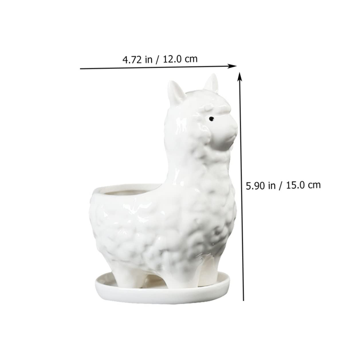 2kawałki Ceramiczny Kwiatowy Doniczek z Alpaka Uroczy Do Sukulentów Bonsai Dekoracja Biurka Idealny Do Domu i Ogrodu