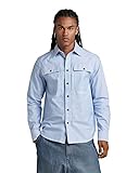 Col chemise G-Star Homme Chemise Panel Cargo Regular, Multicolore (deep wave/white oxford D22973-7665-D858), L