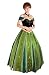 Mordarli Women's Frozen Princess Anna Dress Cosplay Costume Fancy Dress Green