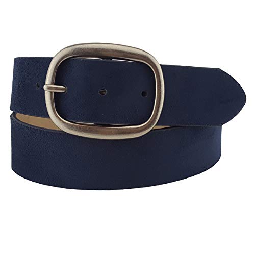 Vegan Suede Belt with Matte Silver Buckle