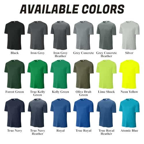 Custom Design T-Shirt, Dry Fit Performance Shirt, Personalized Sports Jersey, Customized Front & Back Printing (ST350)2