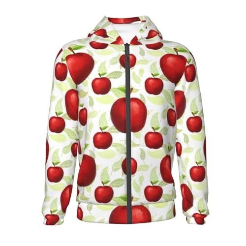 Fruit Apples Kids Pullover Hoodies Boys Zip Up Sweatshirts Girls Athletic Clothes with Pocket2