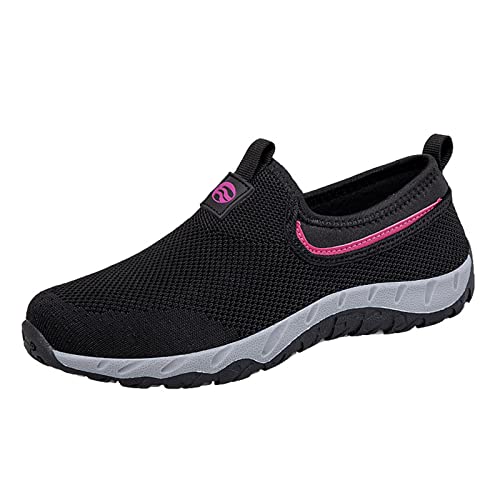 Zapatillas deportivas para mujer Zapatillas de caminar ligeras zapatillas para correr, zapatos para pies estrechos, zapatos negros para mujer, zapatillas de correr para principiantes, zapatillas de