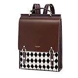 Cnoles Leather Backpack Purse For Women Fashion Ladies Vintage Bag Casual College Travel Backpacks Large bags Brown