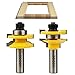 WSOOX 1/2 Inch Shank Router Bit Set, Round Over Raised Panel Cabinet Door Ogee Rail and Stile Router Bits, Woodworking Wood Cutter, Groove Tongue Milling Tool for Woodworking