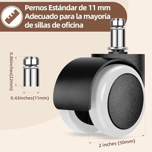 Rodajas para sillas de oficina 20 Imagen adicional