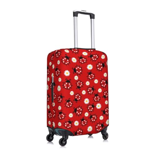 Cute Funny Ladybug Travel Luggage Cover for Suitcase Anti-Scratch Fashion Suitcase Protector Washable Elastic Baggage Covers Fits 25-28 Inch Luggage for Travel Beach Holiday2