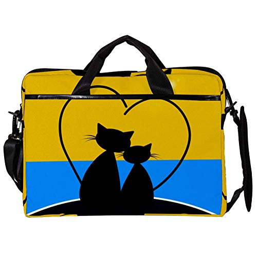 Bolso bandolera para portátil de 14 a 15 pulgadas maletín Cats Lover funda con asa para ordenador
