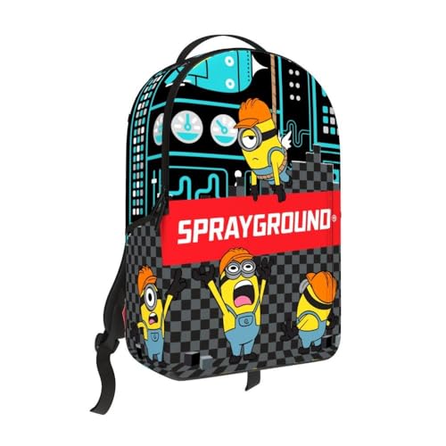 Sprayground Madagascar NYC Reveal Backpack, Unisex, Black/Yellow, 100% PVC Material, Multiple Storage Compartments, Streetwear Design