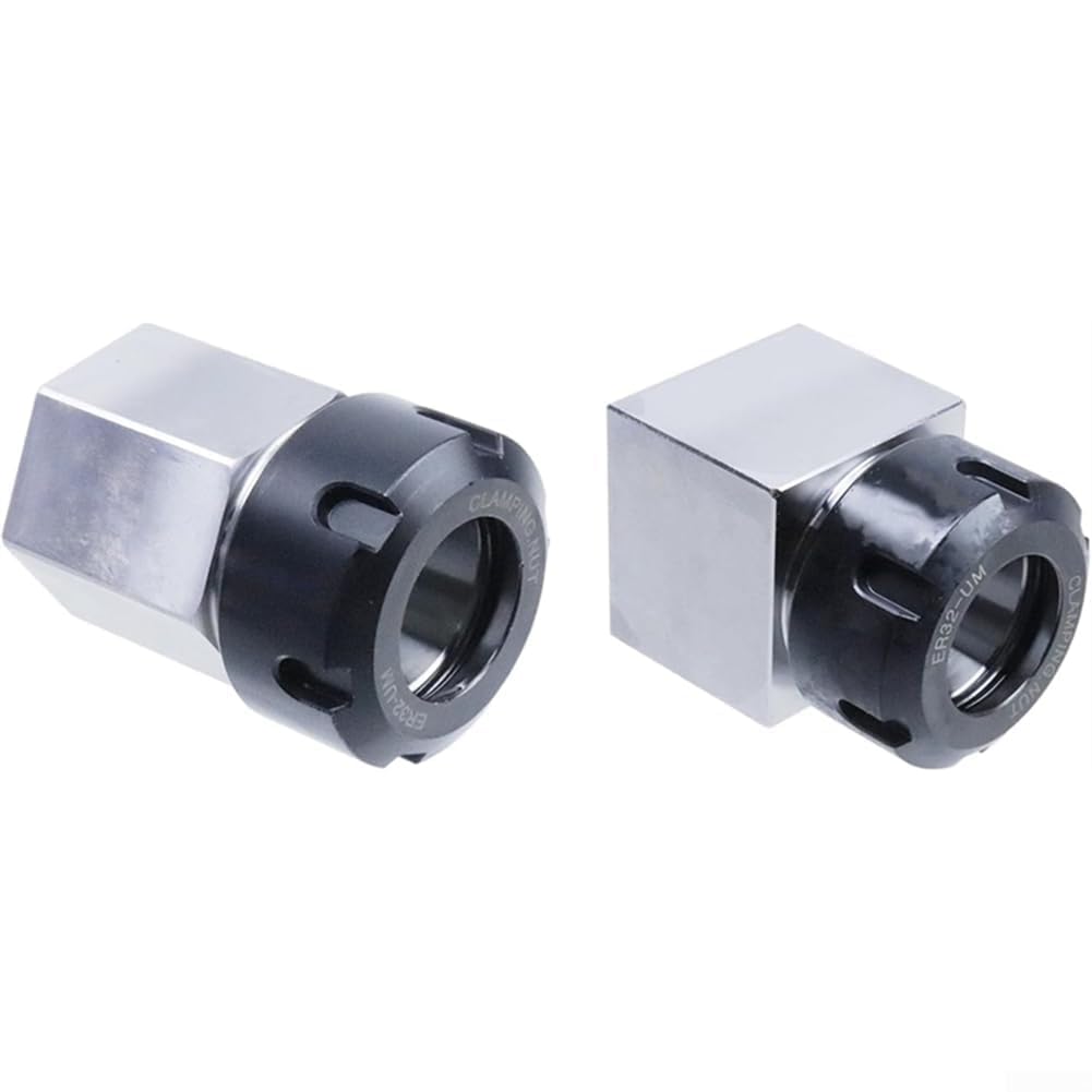 Kit di morsetti in acciaio al carbonio serie ER compatibile con torni CNC ER-32 ER-25 ER-40 per pezzi esagonali tetragonali (2 pezzi ER40)