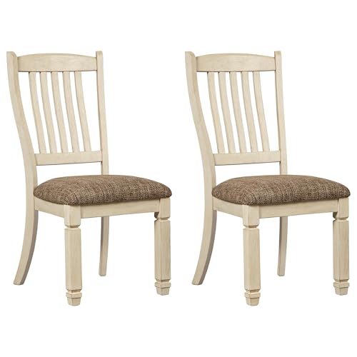 Image of Signature Design by Ashley Bolanburg Upholstered Wood Dining Chairs, 2 Pack