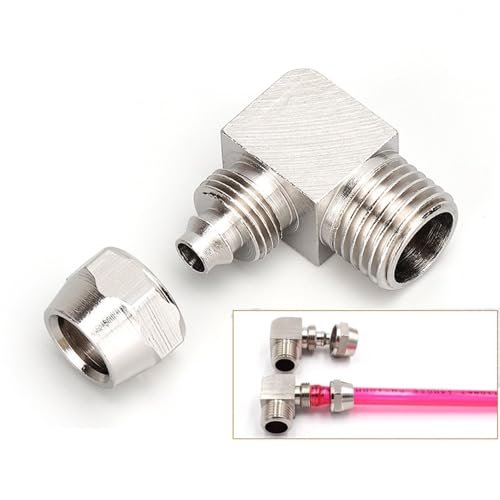 Conector neumático KPL 4-M5 con rosca de 1/4 y codo rápido de 4mm para manguera de aire comprimido 4