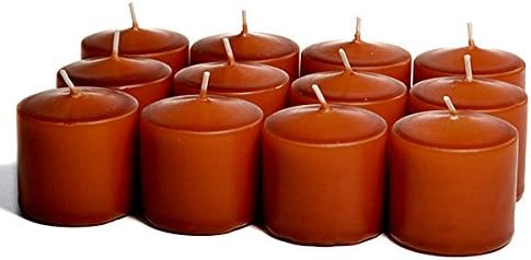 3 Boxes of Unscented No Fragrance Terracotta Votive Candles for Wedding/Dinner, Holiday Event, Home Decoration, 10 Hour, 1.5 in. Diameter x 1.25 in. Tall, 12 per Box