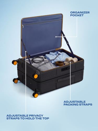 Image of Safari Nox 8 Wheels 68cm Medium Size Trolley Bag, Open Easy, Hard Case Polycarbonate, Silent Dual Wheels Check in Luggage, Securi Zipper, Suitcase for Travel, Trolley Bags for Travel, Black