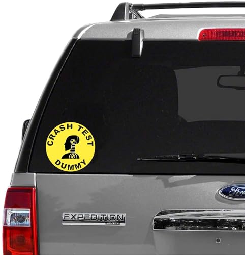 Image of eDesign 2-Pack Crash Test Dummy Sticker Decal Vinyl - 4 Inches - Crash Dummy Sticker for Car Truck Van Window Bumper Laptop Tablet Cup Tumbler Water Bottle and Any Smooth Surface