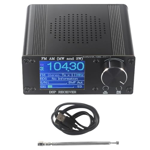 FUWIND ATS-80 FM Am Receptor de Radio con Modulación de Amplitud y Modulación de Radiofrecuencia con Pantalla A Color