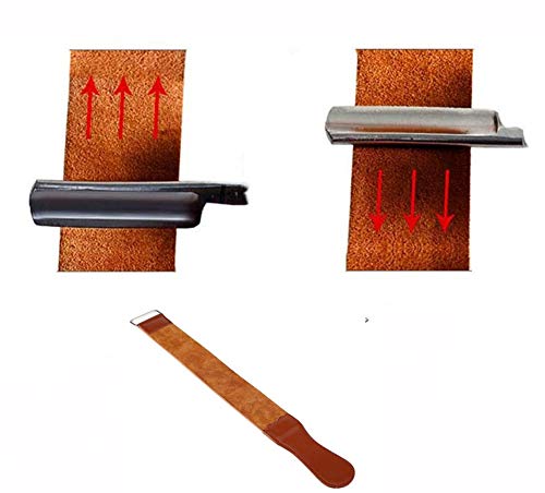 Correia de afiação de couro Straight Razor Strops 18,5 polegadas Lâminas de lâmina reta Afiamento de