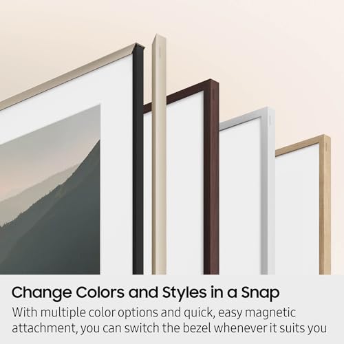 Image of Samsung 65 inch The Frame Customizable Bezel (2026 Model), Magnetic, Easy Installation, VG-SCFH65WTBZA, Modern White