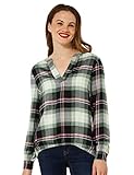 Street One Damen A343437 Karierte Langarmbluse, Novel Green, 38