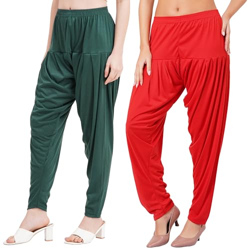 Image of Buy That Trendz Womens Patiala Pants Cotton Viscose Patiyala Salwar Harem Bottoms Pants