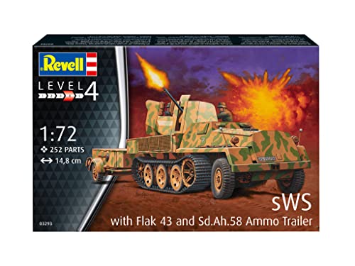 Revell Modellbau 03293 SWS mit Flak-Aufbau als SFL. mit 3,7cm Flak 43