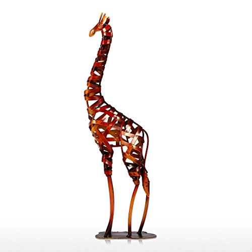 Tooart Girafe Sculpture, métal Girafe Sculpture Or tressé Girafe Ornement pour Home Office Décoration