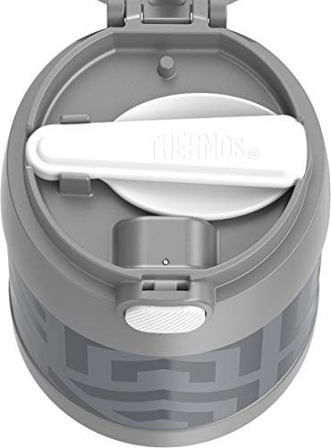 Image of Thermos Funtainer 10 Ounce Food Jar, Grey and Aqua Waves