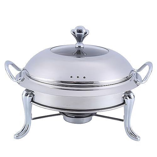 Calentador buffet redondo de acero inoxidable miniatura 1