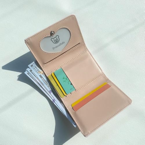 Cute Wallet for Women, Cutecore Purse Trifold Coquette Small Wallet Aesthetic Card Holder Kawaii Card Case Short Purse (pin)3