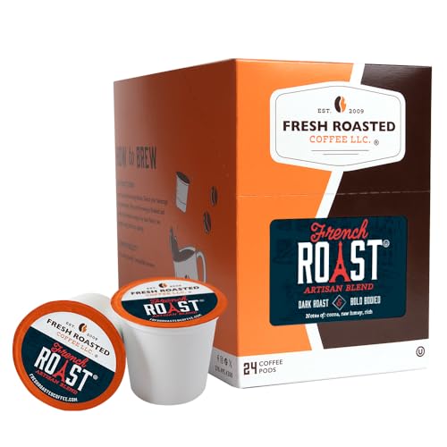 Fresh Roasted French Roast Coffee Pods for K-Cup Brewers