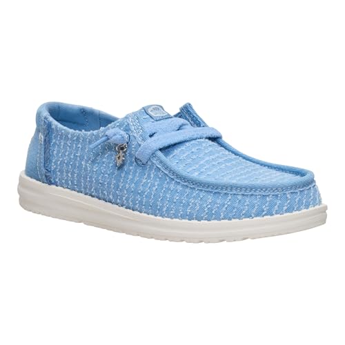 HEYDUDE Women's Wendy Frayed Canvas Slip On Shoe, Faded Denim, Size 7 - image 8